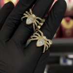 Iced Out Spider Open Ring in White Gold