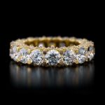 Ice Out Side Inverted Inlaid Round Cut Ring