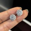 925S & VVS Moissanite Sunflower Earrings