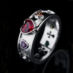 Iced Out Colorful Heart Cut Ring