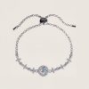 Colorful Round Cut VVS Moissanite S925 Silver Gypsophila Bracelet