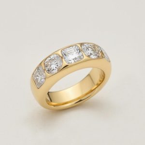 10.6CT Cushion & Round Diamond VVS Moissanite Wedding Band