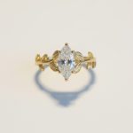 3.6CT Marquise Cut VVS Moissanite Vintage Engagement Ring Set