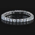 925S & VVS Moissanite 5mm Tennis Bracelet with Iced Out Sides