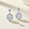 0.5CT/1CT/2CT Round Cut VVS Moissanite S925 Silver Drop  Earrings
