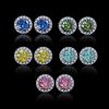 1Ct S925 & Moissanite Round Halo Earrings