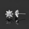 Moissanite Round Cut Polaris North Star Stud Earrings in S925 Sterling Silver