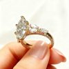 4.17CT Marquise Cut VVS Moissanite Vintage Engagement Ring