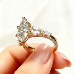 4.17CT Marquise Cut VVS Moissanite Vintage Engagement Ring