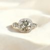 10.5CT Round Cut VVS Moissanite Halo Engagement Ring