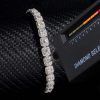 6mm 925S & VVS Moissanite Clustered Halo Tennis Bracelet