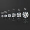 S925 Sterling Silver Moissanite Iced Out Round Cut Earrings