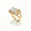 Princess Cut  VVS Moissanite Rectangular Pave Ring