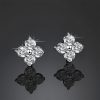S925 & Moissanite 0.8CTW Four Leaf Clover Stud Earrings