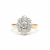 2.06CT Round Cut VVS Moissanite Floral Cluster Engagement Ring