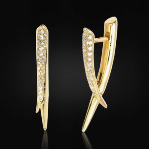 925S & VVS Moissanite Thorn Earrings
