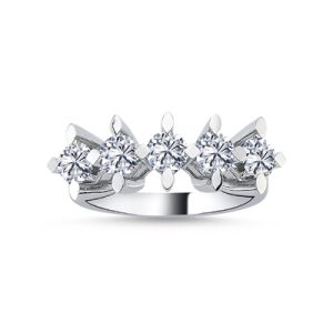 Five Round Cut VVS Moissanite Engagement Ring