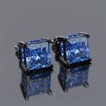 Princess Cut Stud Earrings