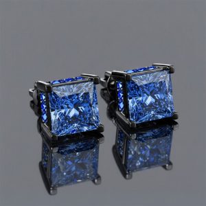 Princess Cut Stud Earrings