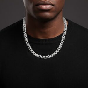 8mm Iced Out Round Box Chain