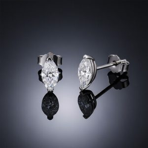 0.5Ct Certified VVS1 Moissanite Marquise Cut Earrings
