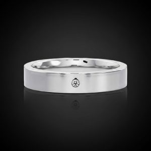 925S & VVS Moissanite 4mm Classic Statement Men's Engagement Ring