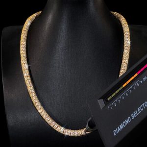 S925 & Moissanite 6mm Fully Paved Snake Chain