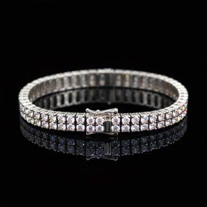 6mm 925S & VVS Moissanite 2 Row Tennis Bracelet