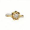 1.6CT Round Cut VVS Moissanite Floral Engagement Ring