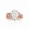 5.71CT Oval Cut VVS Moissanite Engagement Ring Set