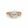 5.82CT Oval Cut VVS Moissanite Cluster Engagement Ring
