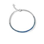 3mm S925 Silver Blue Diamond Tennis Bracelet