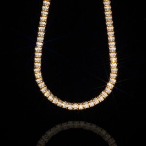 7mm Iced Out Baguette Fully Paved Snake Chain