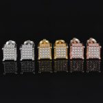 925S & VVS Moissanite Square Cube Stud Earrings