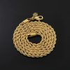 3mm 18K Gold Finish Rope Chain