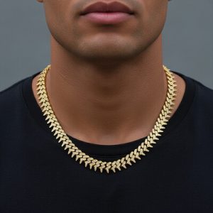 Iced 13mm Rivet Spike Thorns Cuban Chain