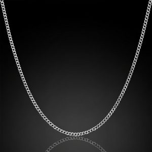 2.5mm Diamond-Cut Stainless Steel Cuban Chain