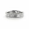 1.78CT Round & Emerald Cut VVS Moissanite Pave Wedding Band