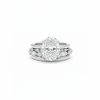 6.28CT Oval Cut VVS Moissanite Halo Engagement Ring Set