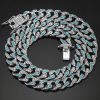 Iced 10mm Teardrop Blue & White Miami Cuban Chain