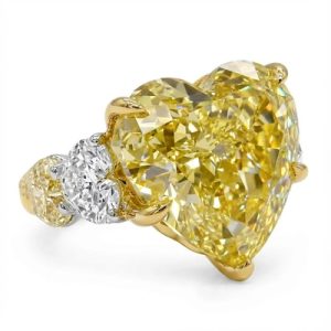 Fancy Yellow Heart Engagement Ring