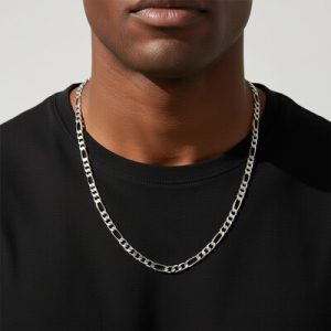 5mm Figaro Solid 925 Sterling Silver Chain
