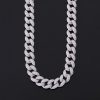 16mm Iced Out Hidden Lock Cuban Chain in White Gold