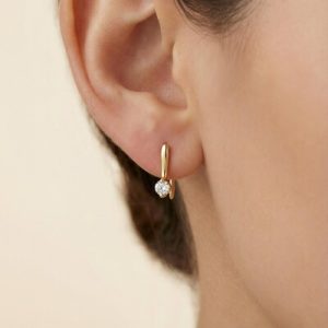 0.2CT Round Cut VVS Moissanite Threader Earrings