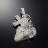 Iced Out Jesus Carrying Baguette Cut Cross Pendant