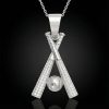 Micro Pave Baseball Bat Pendant