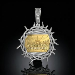 Iced Crown of Thorns Last Supper Pendant