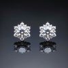 925S & VVS Moissanite Snowflake Stud Earrings in White Gold