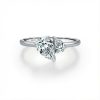 S925 Silver Double Pear Cut Engagement Ring