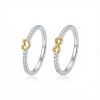 S925 Silver Infinity Love Pave Engagement Ring